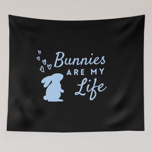 Item preview, Simple Bunnies Are My Life in Blue ❤ designed and sold by hearthearts.