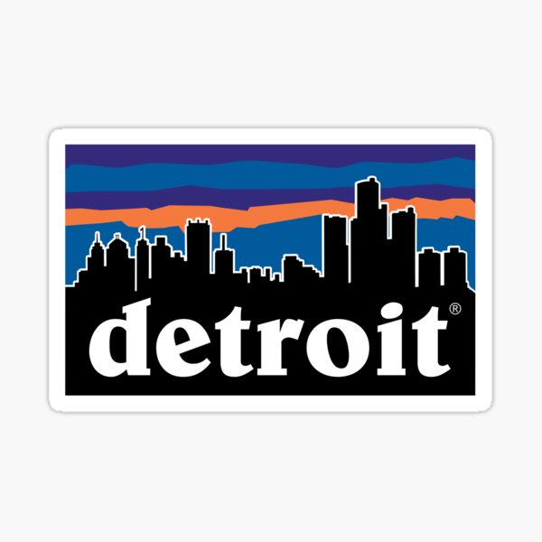 Detroit Michigan Oval Vinyl Decal Sticker City Town College University