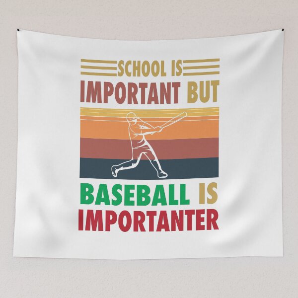 Item preview, School Is Important But Baseball Is Importanter Vintage designed and sold by Mannoucha ⭐⭐⭐⭐⭐ ( 1,978 reviews ).