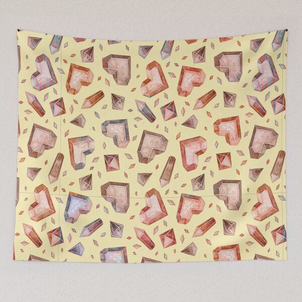 Item preview, Crystals and love hearts pattern  designed and sold by TipTopTapo.
