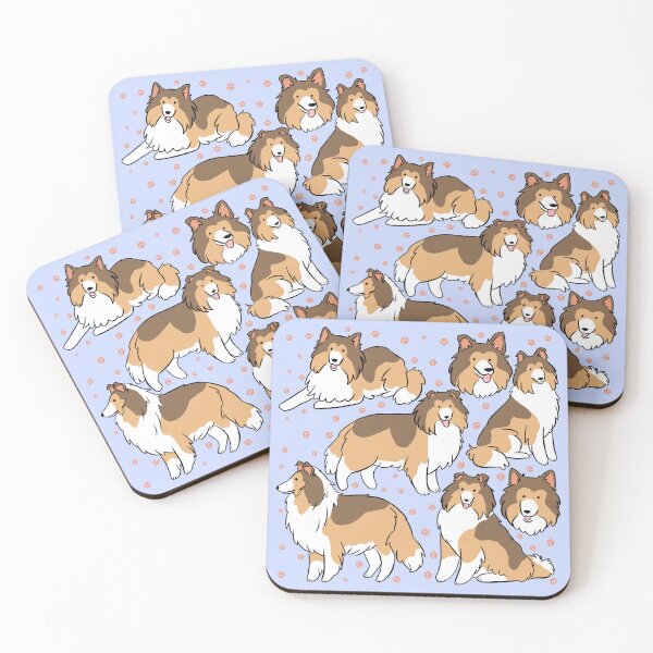 Item preview, rough collie cute illustration pattern  designed and sold by Yarafantasyart.