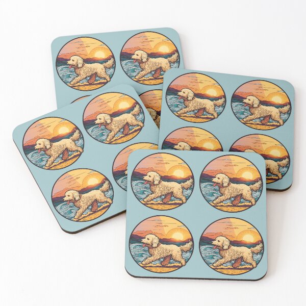 Item preview, Goldendoodle Enjoying the Beach designed and sold by Black-Glove.