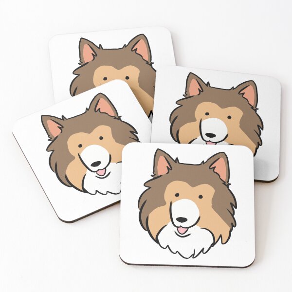 Item preview, Cute rough collie face illustration designed and sold by Yarafantasyart.