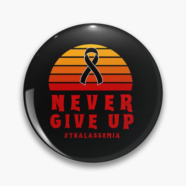 Item preview, Never Give Up Thalassemia Blood Disorder Awareness Encouragement Inspirational Motivational Quote Doctor Nurse Cancer Survivor Purple Ribbon Cancer Support Hope designed and sold by EpsilonEridani.