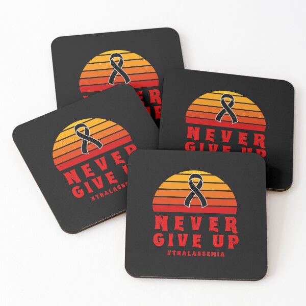 Item preview, Never Give Up Thalassemia Blood Disorder Awareness Encouragement Inspirational Motivational Quote Doctor Nurse Cancer Survivor Purple Ribbon Cancer Support Hope designed and sold by EpsilonEridani.