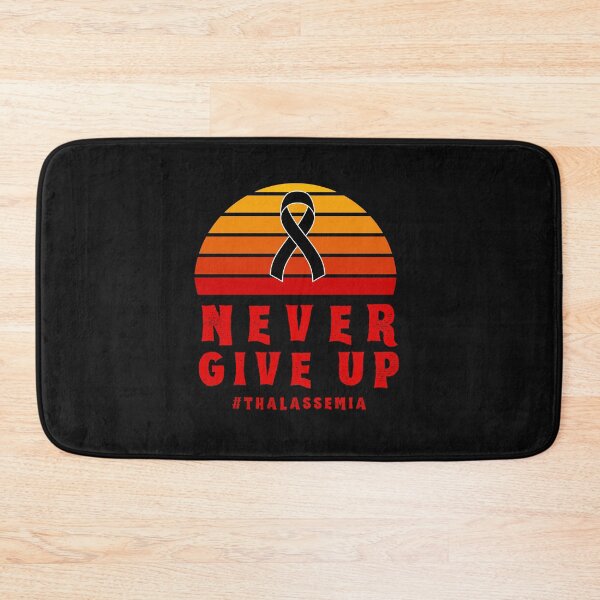 Item preview, Never Give Up Thalassemia Blood Disorder Awareness Encouragement Inspirational Motivational Quote Doctor Nurse Cancer Survivor Purple Ribbon Cancer Support Hope designed and sold by EpsilonEridani.