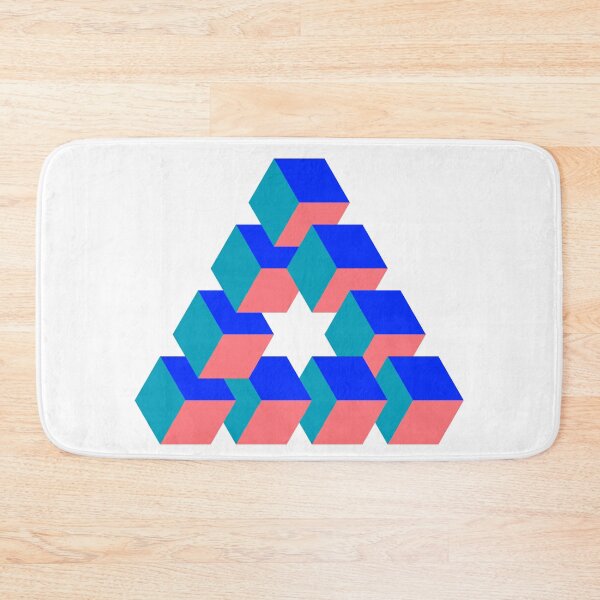 Item preview, Optical illusion triangle #6 - blues and salmon designed and sold by DaveDanchuk.