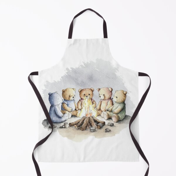 Artikelvorschau, Teddybären Camping Aquarell entworfen und verkauft von peachycrossing.