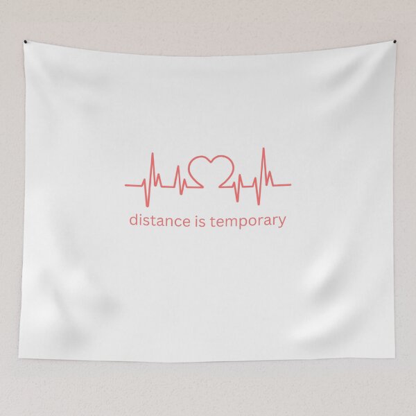 Item preview, Distance Relationship: Distance Is Temporary But Our Love Is Permanent Essential T-Shirt designed and sold by Tarikbouchmal.