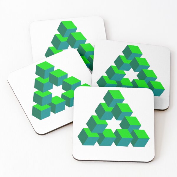 Item preview, Optical illusion triangle #8 - greens designed and sold by DaveDanchuk.