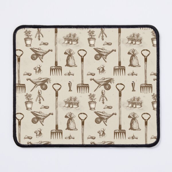 Item preview, vintage toile gardening themed pattern designed and sold by sanerevolution.