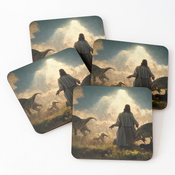 Item preview, Jesus hunting dinosaur designed and sold by SikstiNain.