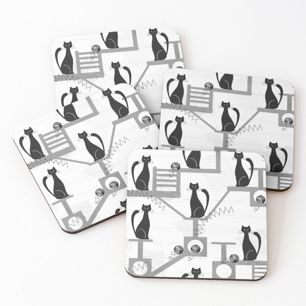 Item preview, Black and white cats  designed and sold by Acolors.