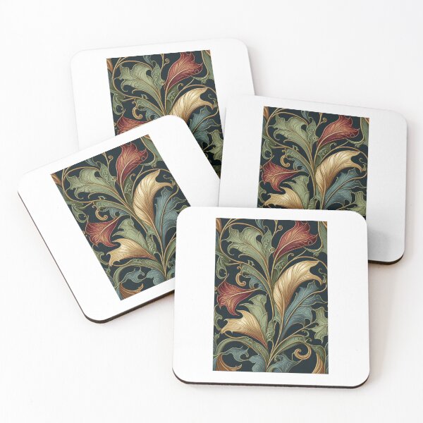 Item preview, Floral Garden Botanical Print with Fall Gold Flowers and Leaves designed and sold by FloralFancy.