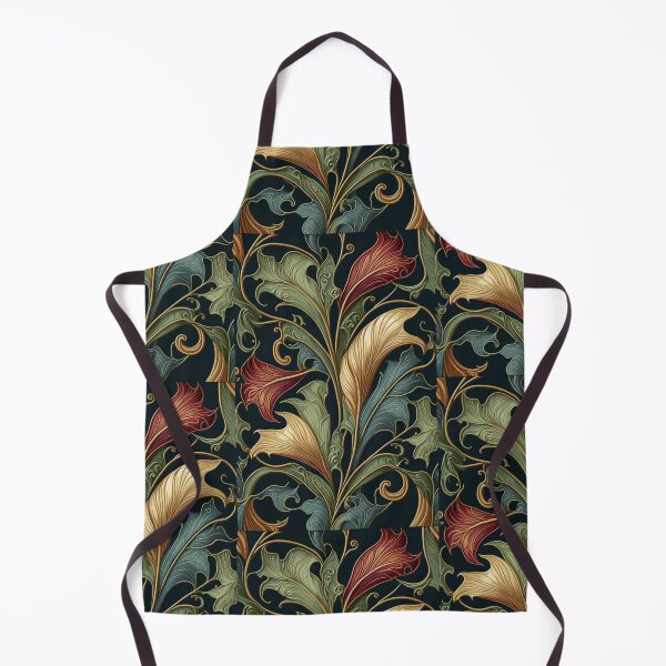Item preview, Floral Garden Botanical Print with Fall Gold Flowers and Leaves designed and sold by FloralFancy.