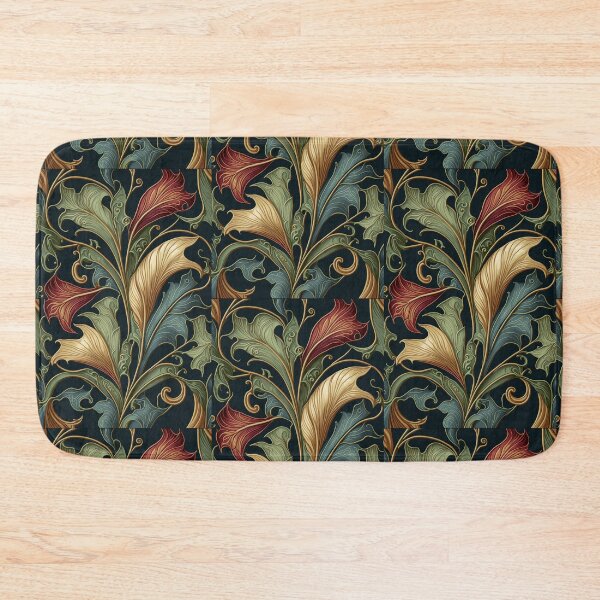 Item preview, Floral Garden Botanical Print with Fall Gold Flowers and Leaves designed and sold by FloralFancy.