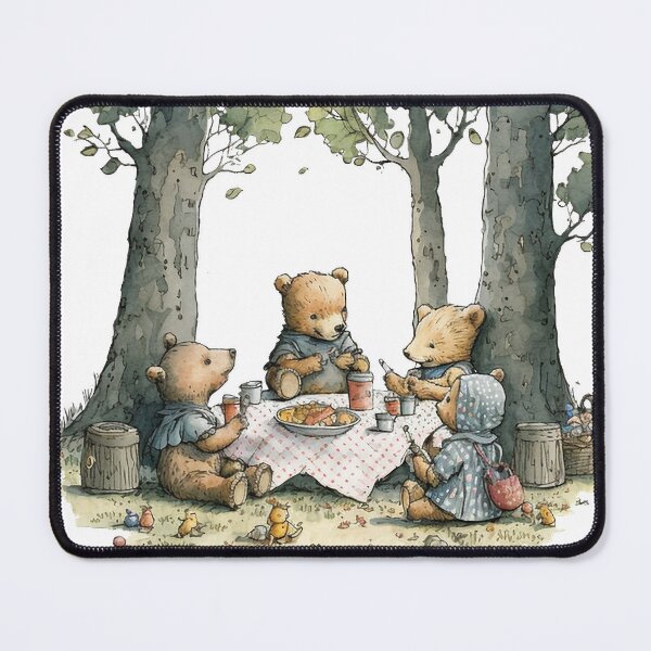 Item preview, Teddy Bear Picnic Watercolor designed and sold by peachycrossing.