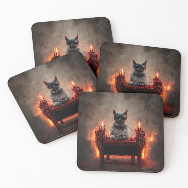 Item preview, Cat throne in hell designed and sold by SikstiNain.