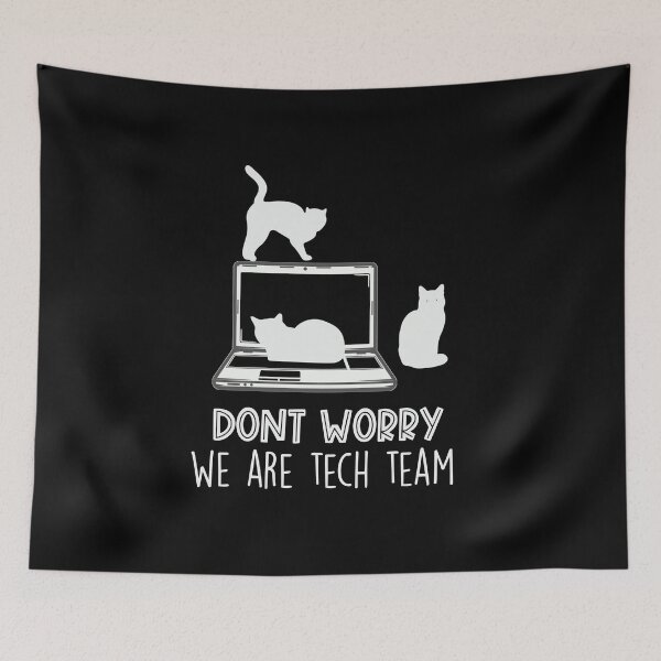Item preview, dont worry im from tech support, funny cat shirt designed and sold by sami david ⭐⭐⭐⭐⭐.