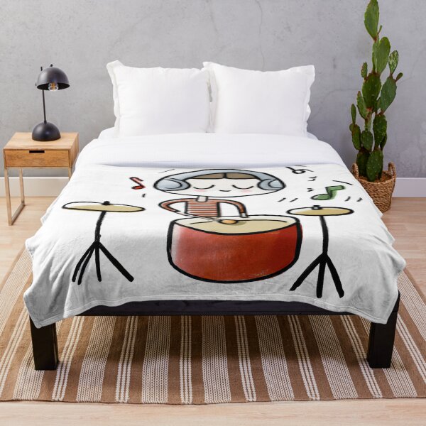 Item preview, Linda caricatura de un baterista feliz designed and sold by RedBerryBliss.