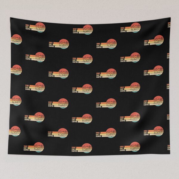Item preview, Funny Retro Sorry Can't Camping designed and sold by LaughingHorseCo.