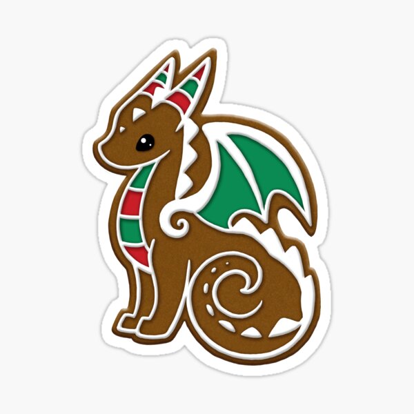 Gingerbread Dragon Sticker