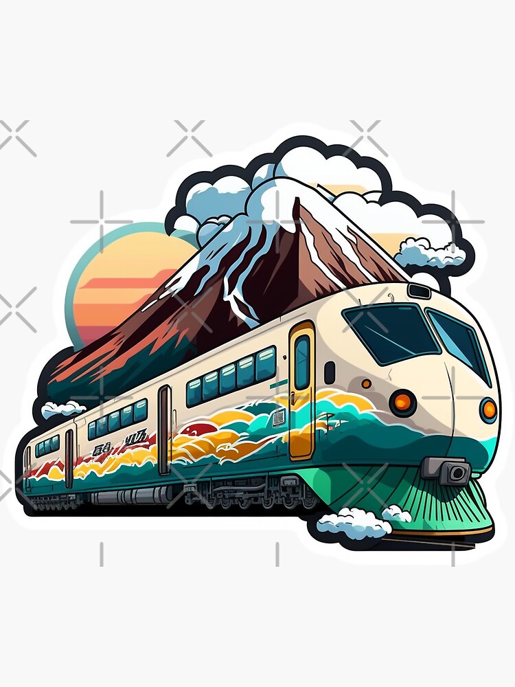 Wonders of Train Travel, Colorful Cartoon Travel Sticker for Sale by  Sunchaser World