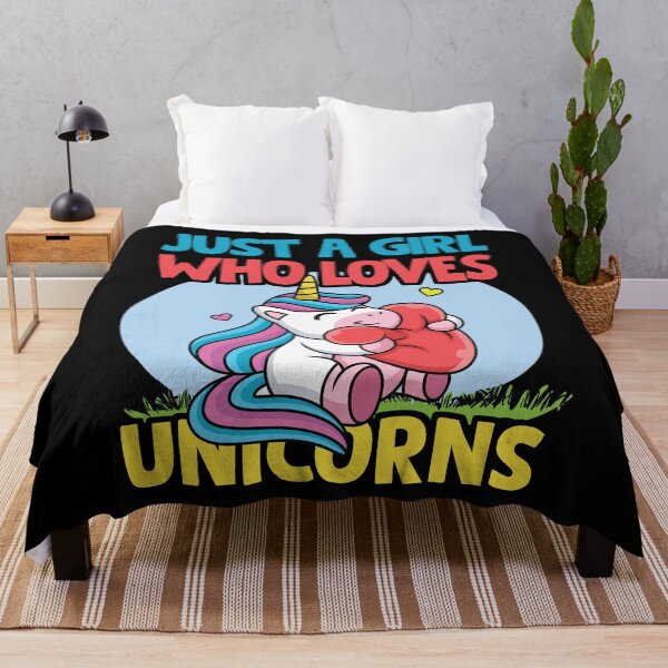 Item preview, Just A Girl Who Loves Unicorns, Unicorn Lover Gift for Girls designed and sold by Tee Revolution.