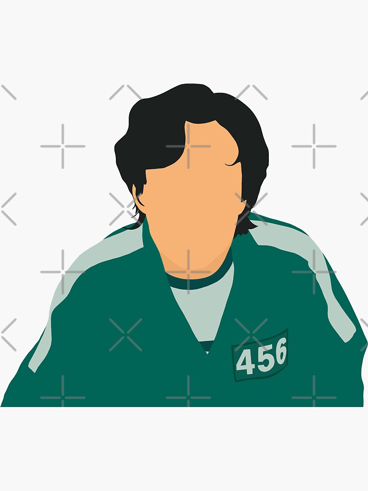 Squid Game - Player 456/ Seong Gi-Hun Sticker for Sale by VidhiVora