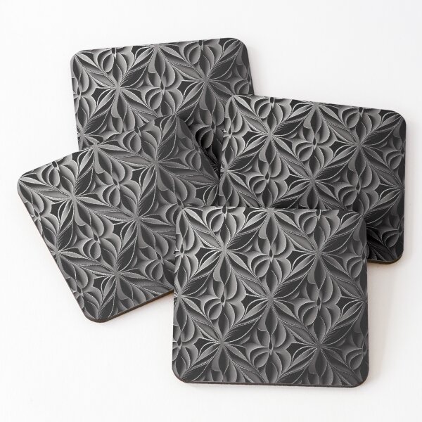 Item preview, Soft Pale Black Pattern Digital Painting designed and sold by CodeAndColors.