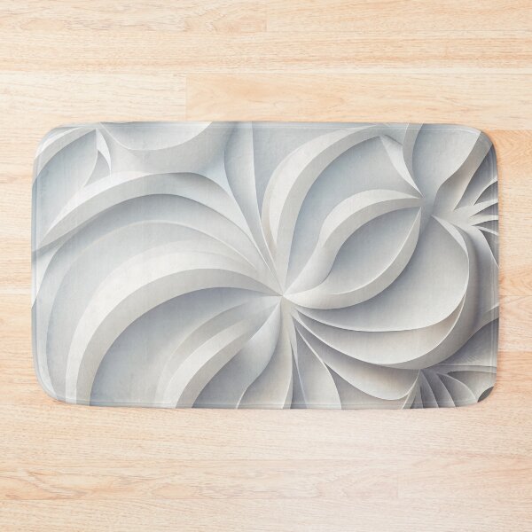 Item preview, White Smooth Modern Pattern Digital Painting designed and sold by CodeAndColors.