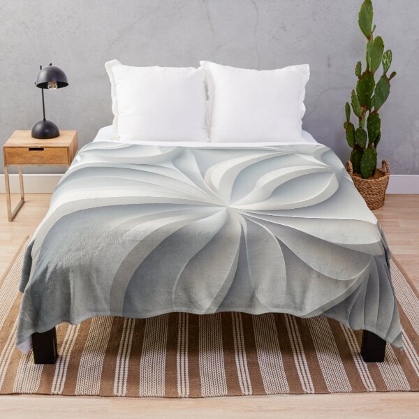 Item preview, White Smooth Modern Pattern Digital Painting designed and sold by CodeAndColors.