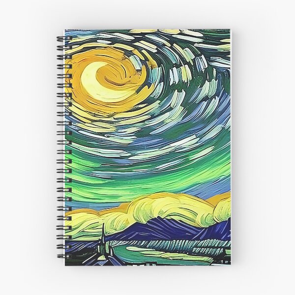 Item preview, Van Gogh Style Swirling Stars Above Misty Mountains designed and sold by sunflowerlight.