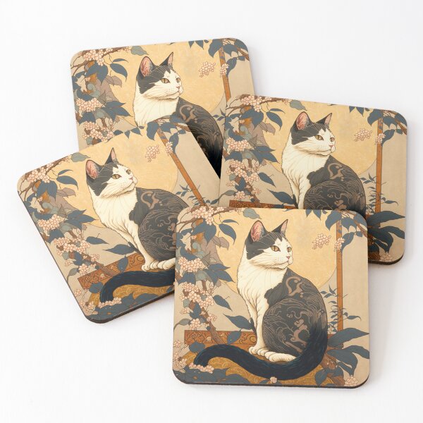 Item preview, ukiyo-e cat painting  designed and sold by Mythicc-Designs.