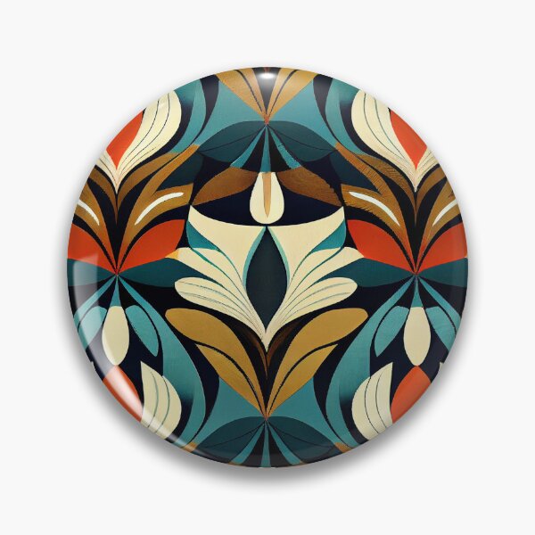 Item preview, Detailed Midcentury Modern Pattern Digital Painting designed and sold by CodeAndColors.