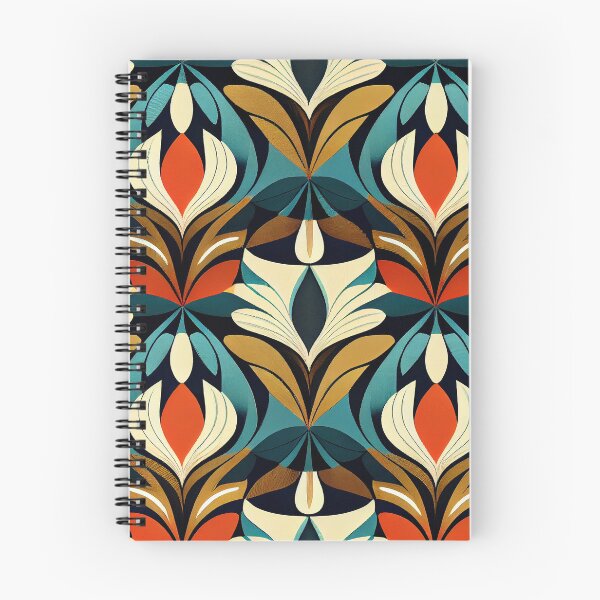 Item preview, Detailed Midcentury Modern Pattern Digital Painting designed and sold by CodeAndColors.