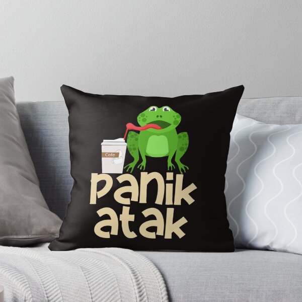 Item preview, Panik Atak - Funny Green Frog Drinking Ice Cofy designed and sold by leo121687.