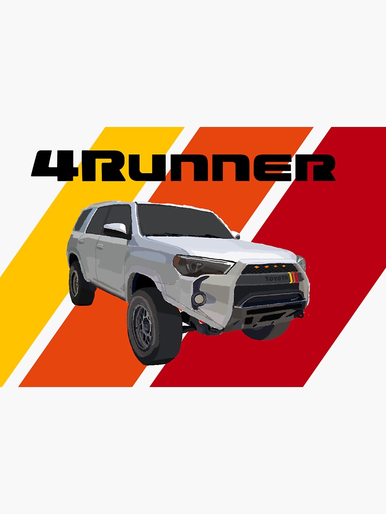 Toyota Trd Pro 4runner Retro Stripes Badge Toyota Vintage Sr5 Trd Pro