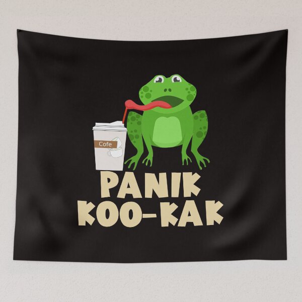 Item preview, Panik Koo-kak - Funny Green Frog Drinking Ice Cofy designed and sold by leo121687.