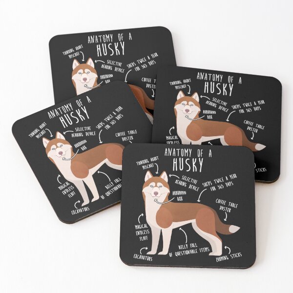Item preview, Red Siberian Husky Dog Anatomy designed and sold by Clara Hollins.