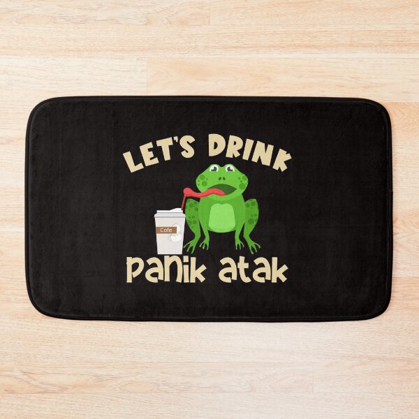 Item preview, Let's Drink Ice Cofy Panik Atak - Funny Green Frog Drinking Ice Cofy designed and sold by leo121687.