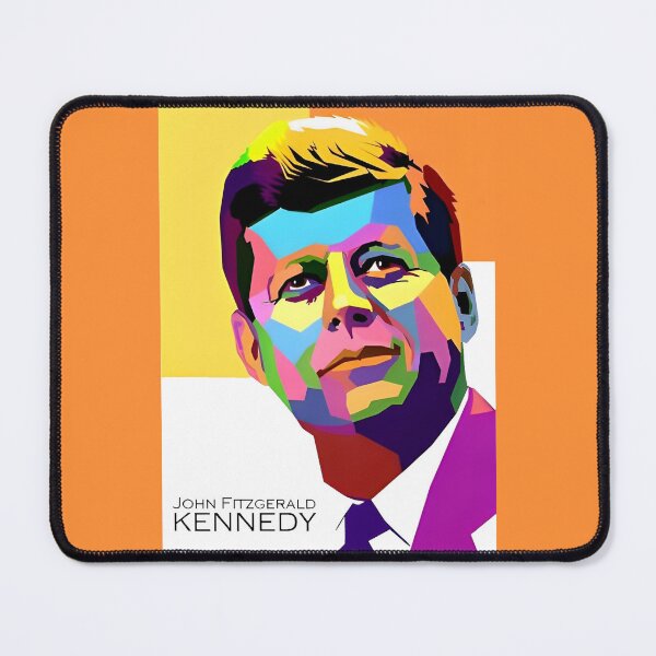 Item preview, John Fitzgerald Kennedy colorful artwork designed and sold by PoliticsPrint.