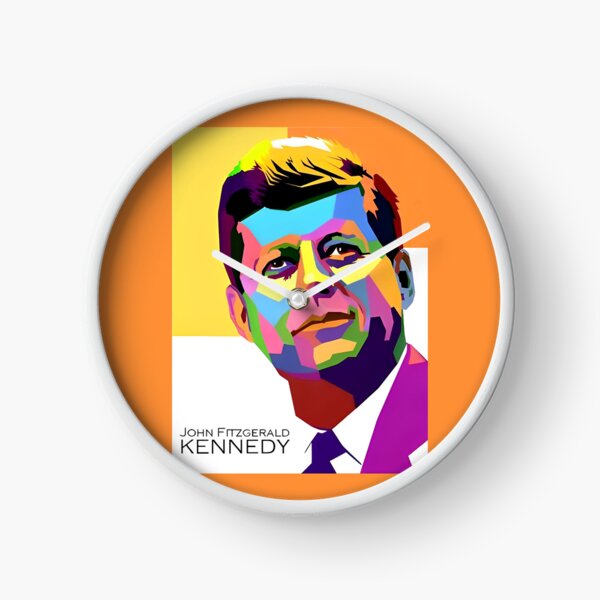 Item preview, John Fitzgerald Kennedy colorful artwork designed and sold by PoliticsPrint.