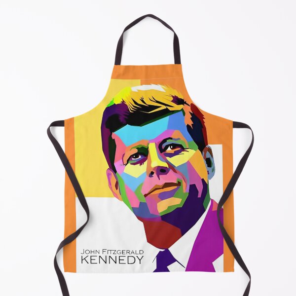 Item preview, John Fitzgerald Kennedy colorful artwork designed and sold by PoliticsPrint.