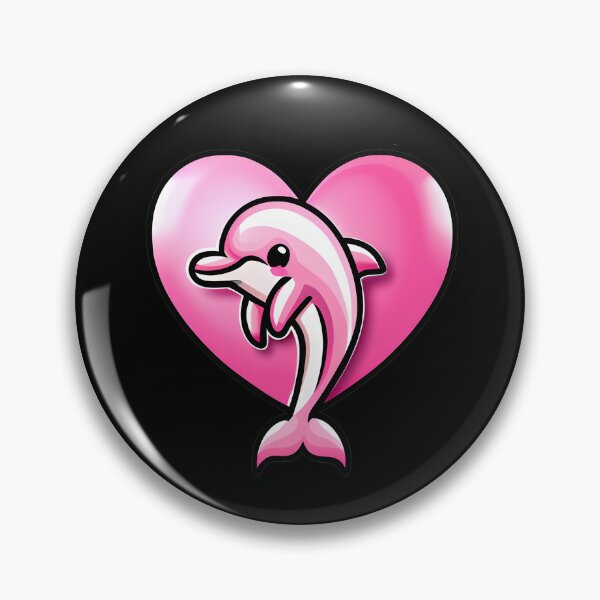 Item preview, Cute Pink Dolphin Heart Valentines Day designed and sold by SaintMari.