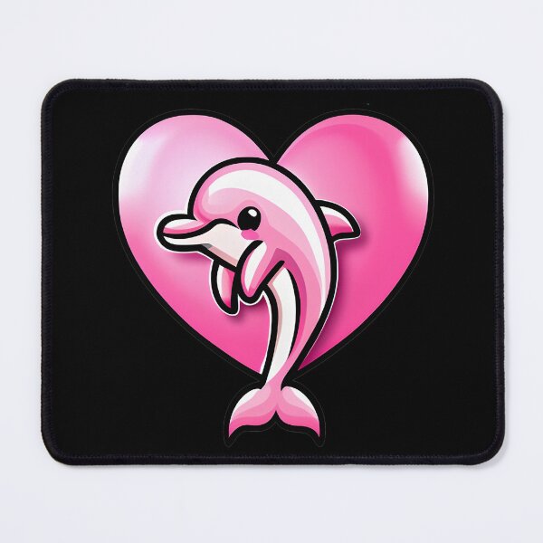 Item preview, Cute Pink Dolphin Heart Valentines Day designed and sold by SaintMari.