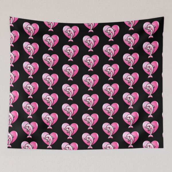 Item preview, Cute Pink Dolphin Heart Valentines Day designed and sold by SaintMari.