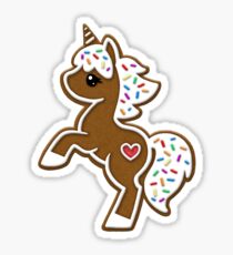 Gingerbread Unicorn Sticker