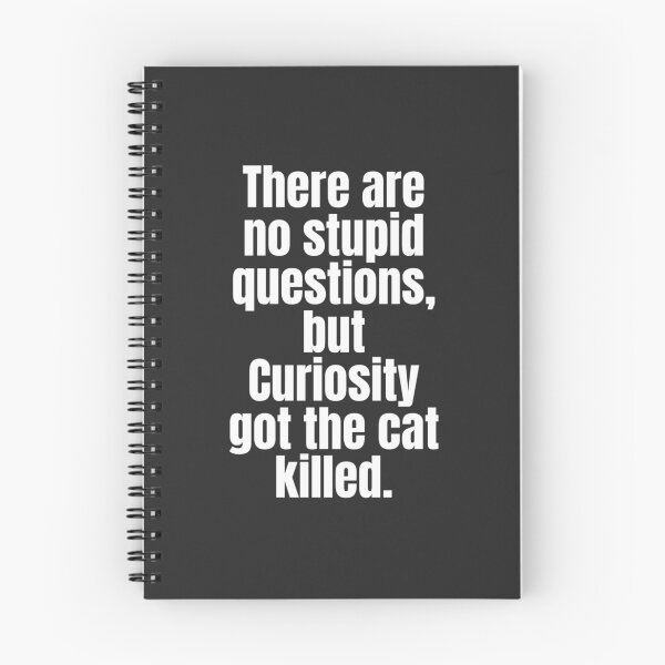 Item preview, Funny Quote Twist - Why the Cat Got Killed | White on Black #2 designed and sold by simpleones.