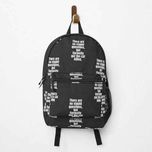 Item preview, Funny Quote Twist - Why the Cat Got Killed | White on Black #2 designed and sold by simpleones.